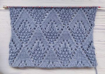 Lace Diamond Stitch Knitting Pattern