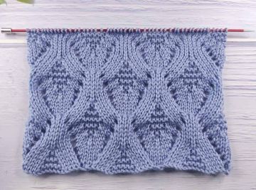 Lace Diamond Stitch Knitting Pattern
