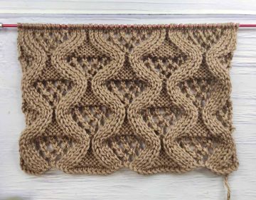Lace Diamond Stitch Knitting Pattern
