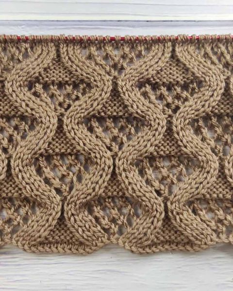 Lace Diamond Stitch Knitting Pattern