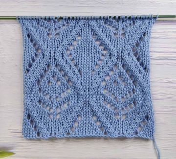 Diamond Lace Stitch Knitting Pattern