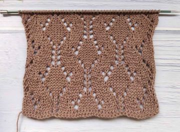 Lace Diamond Stitch Knitting Pattern