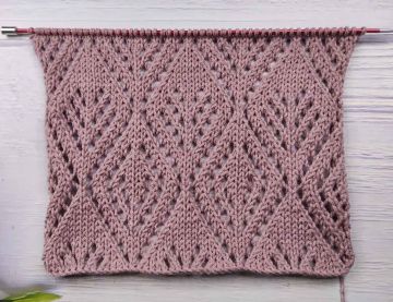 Diamond Lace Stitch Knitting