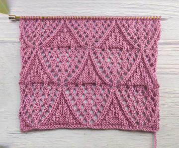Diamond Lace Stitch Knitting Pattern