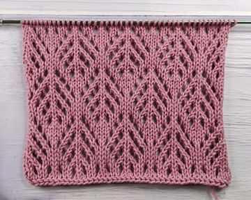 Diamond Lace Stitch Knitting Pattern