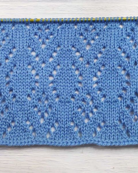 Lace Diamond Stitch Knitting Pattern