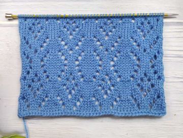 Lace Diamond Stitch Knitting Pattern