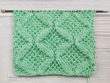 Textured Diamond Knitting Pattern