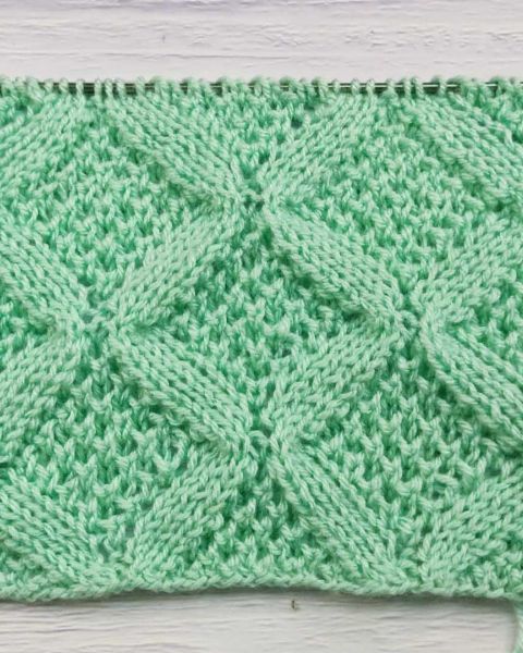 Textured Diamond Knitting Pattern