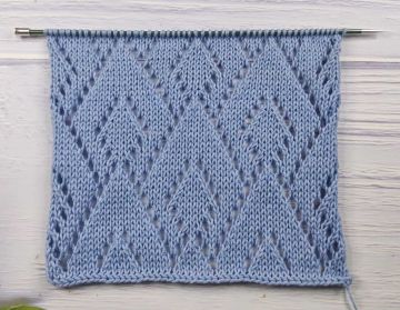 Lace Diamond Stitch Knitting Pattern