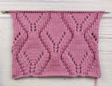 Lace Diamond Stitch Knitting Pattern