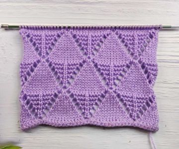 Lace Diamond Stitch Knitting Pattern
