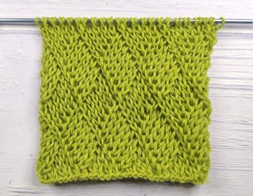 Twisted Diamond Stitch Knitting Pattern