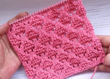 Lace Diamond Stitch Knitting Pattern