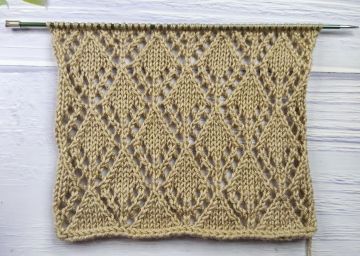 Lace Diamond Stitch Knitting Pattern