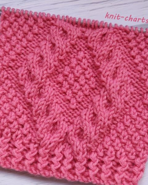 Diamond Cable Stitch Knitting Pattern