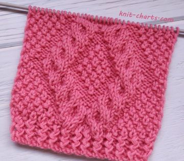 Diamond Cable Stitch Knitting Pattern