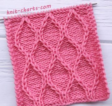 Diamonds Stitch Knitting Pattern