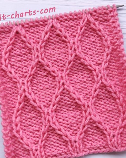Diamonds Stitch Knitting Pattern