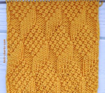 Diamond Moss Stitch Knitting Pattern