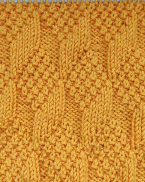 Diamond Moss Stitch Knitting Pattern