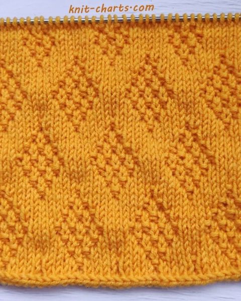 Diamond Moss Stitch Knitting Pattern