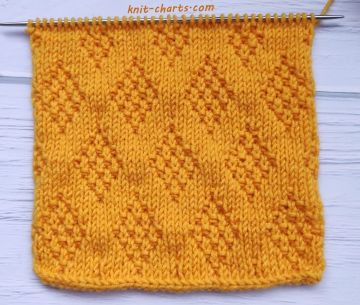 Diamond Moss Stitch Knitting Pattern
