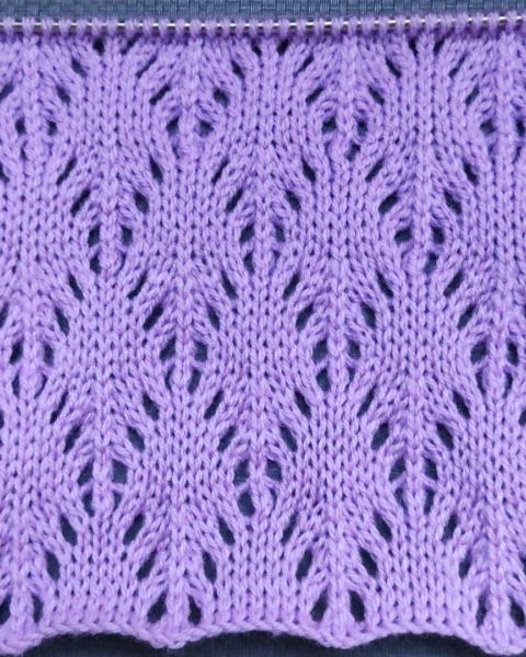 Lace Diamond Stitch Knitting Pattern