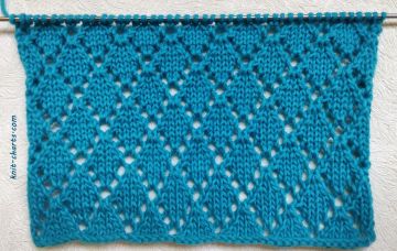 Lace Diamond Stitch Knitting Pattern
