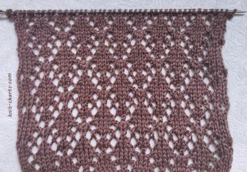 Lace Diamond Stitch Knitting Pattern