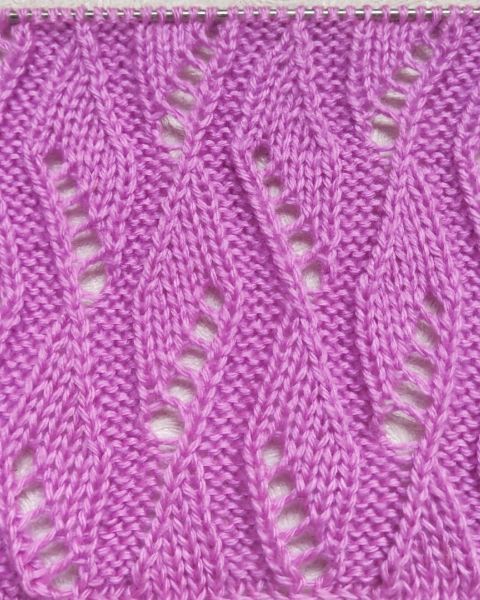 Lace Diamond Stitch Knitting Pattern