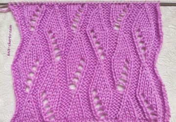 Lace Diamond Stitch Knitting Pattern