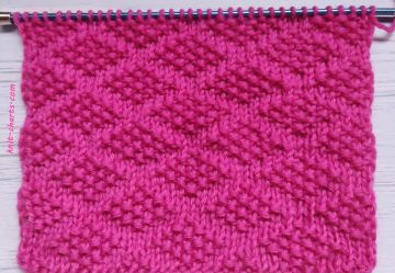 Diamonds Stitch Knitting Pattern