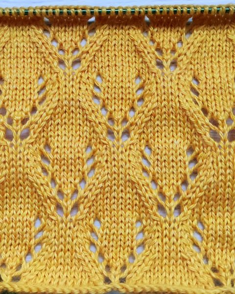 Lace Diamond Stitch Knitting Pattern