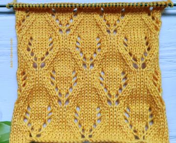 Lace Diamond Stitch Knitting Pattern