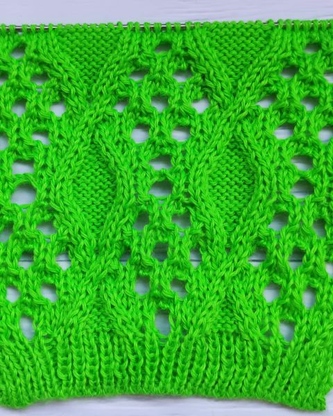 Crossed Diamonds Stitch Knitting Pattern