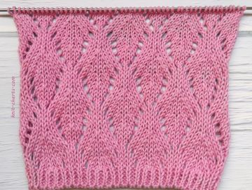 Lace Diamond Stitch Knitting Pattern