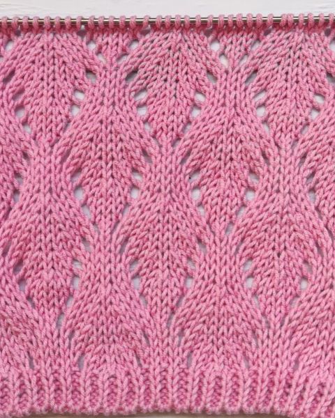 Lace Diamond Stitch Knitting Pattern