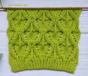 Lace Diamond Stitch Knitting Pattern