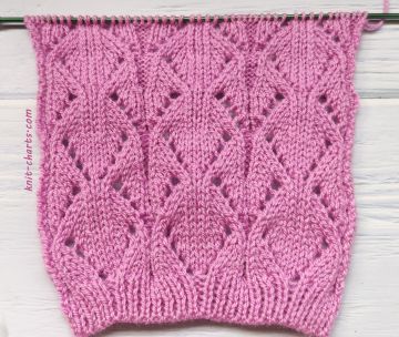 Lace Diamond Stitch Knitting Pattern