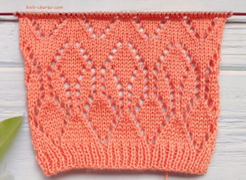 Lace Diamond Stitch Knitting Pattern