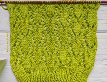 Lace Diamond Stitch Knitting Pattern