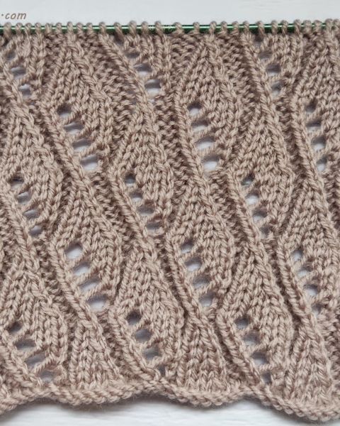 Lace Diamond Stitch Knitting Pattern