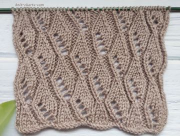Lace Diamond Stitch Knitting Pattern