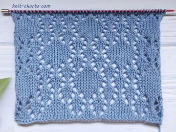 Lace Diamond Stitch Knitting Pattern