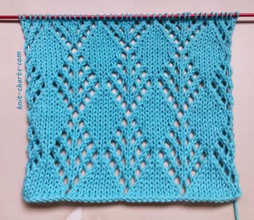 Lace Diamond Stitch Knitting Pattern