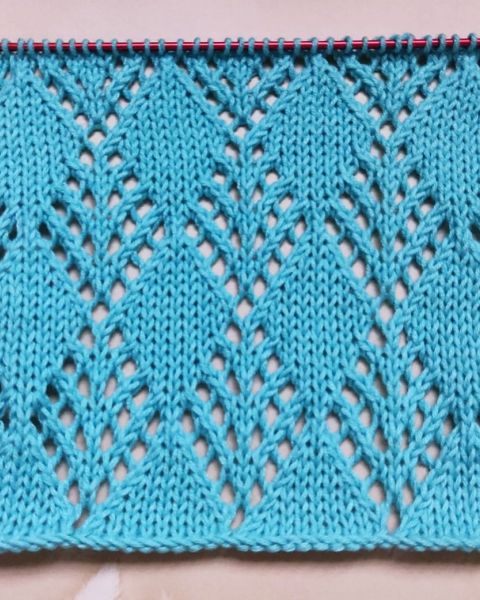 Lace Diamond Stitch Knitting Pattern