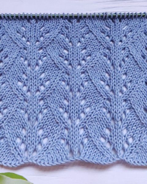 Lace Diamond Stitch Knitting Pattern
