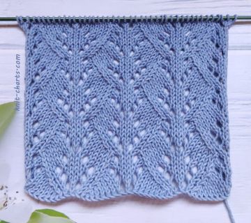 Lace Diamond Stitch Knitting Pattern