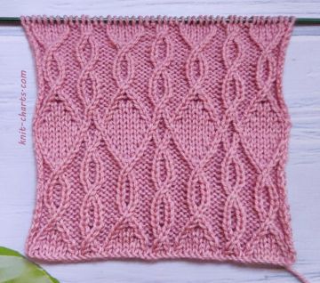 Cable Diamond Stitch Knitting Pattern